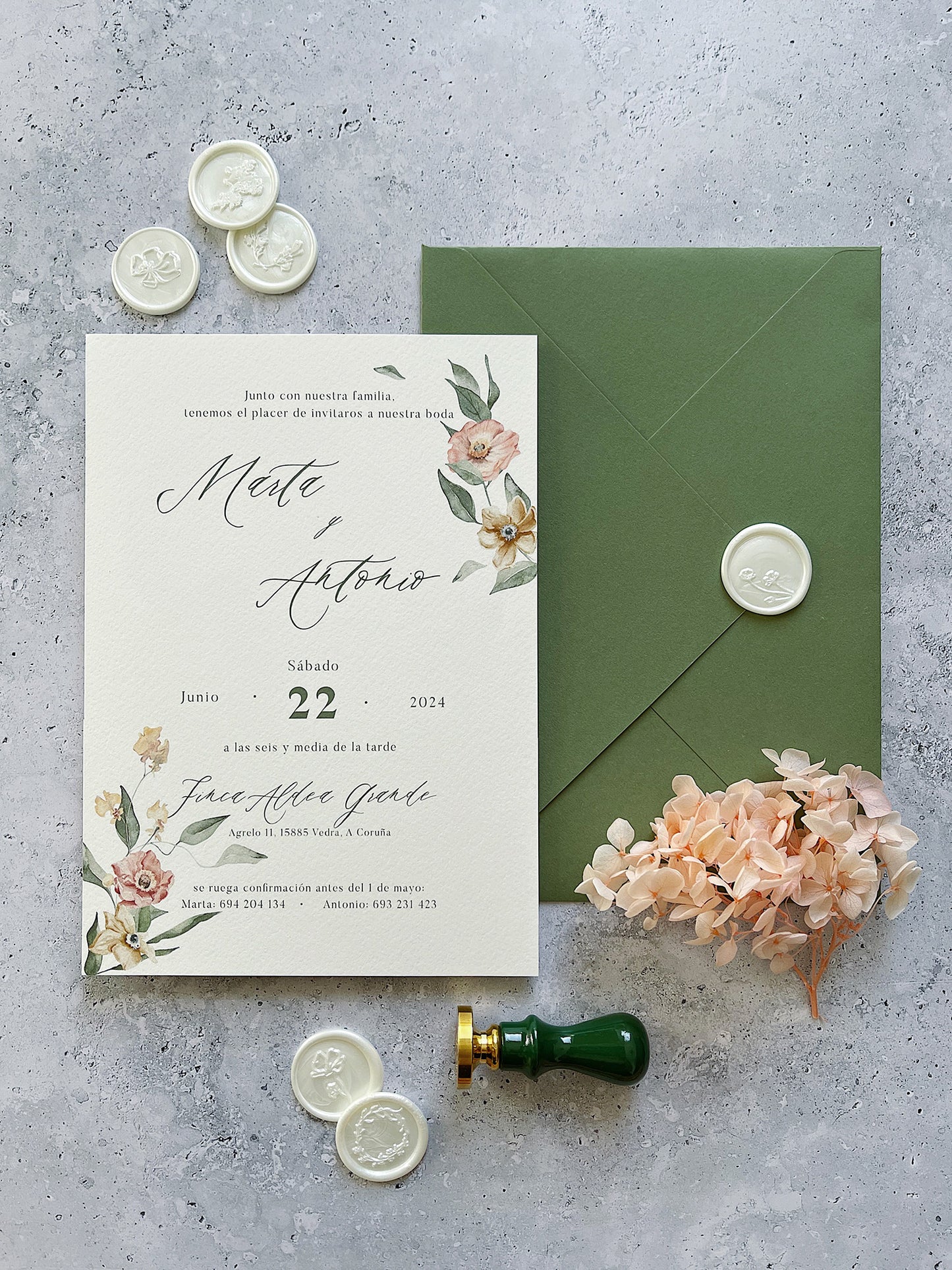 Invitación de Boda Florales