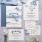 Invitación de Boda Azul Flores