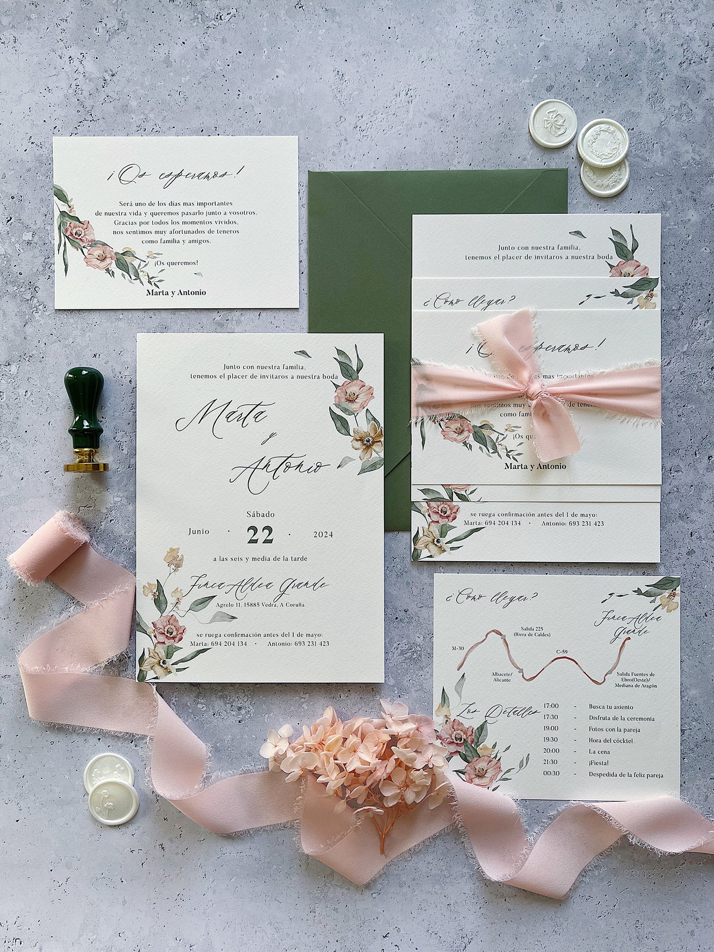 Invitación de Boda Florales