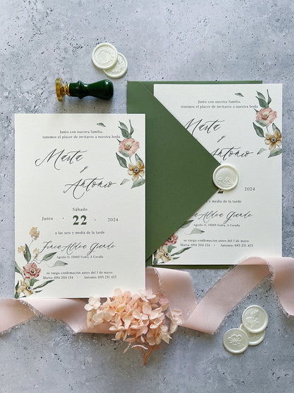 Invitación de Boda Florales