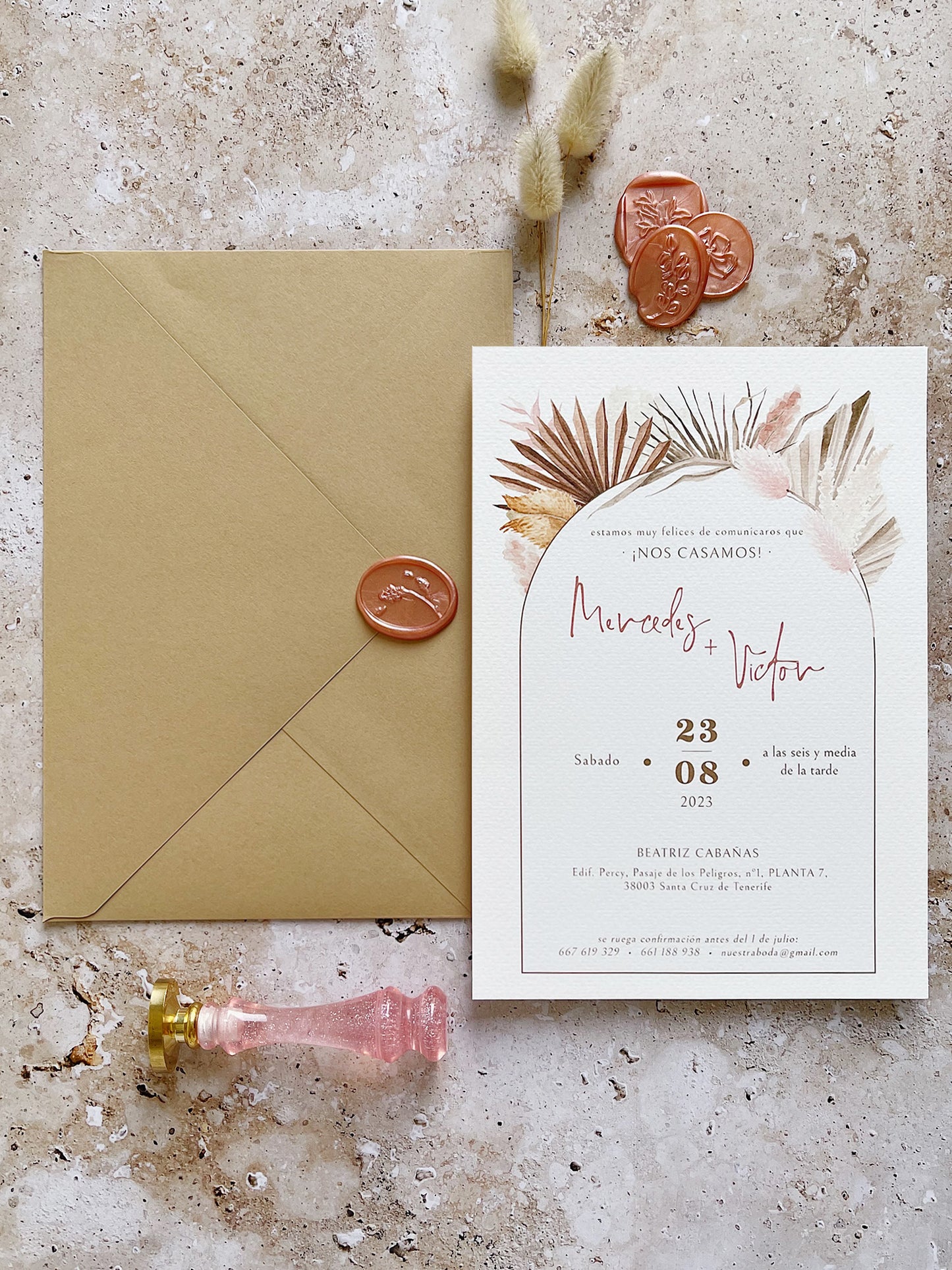 Invitación de Boda Bohemia