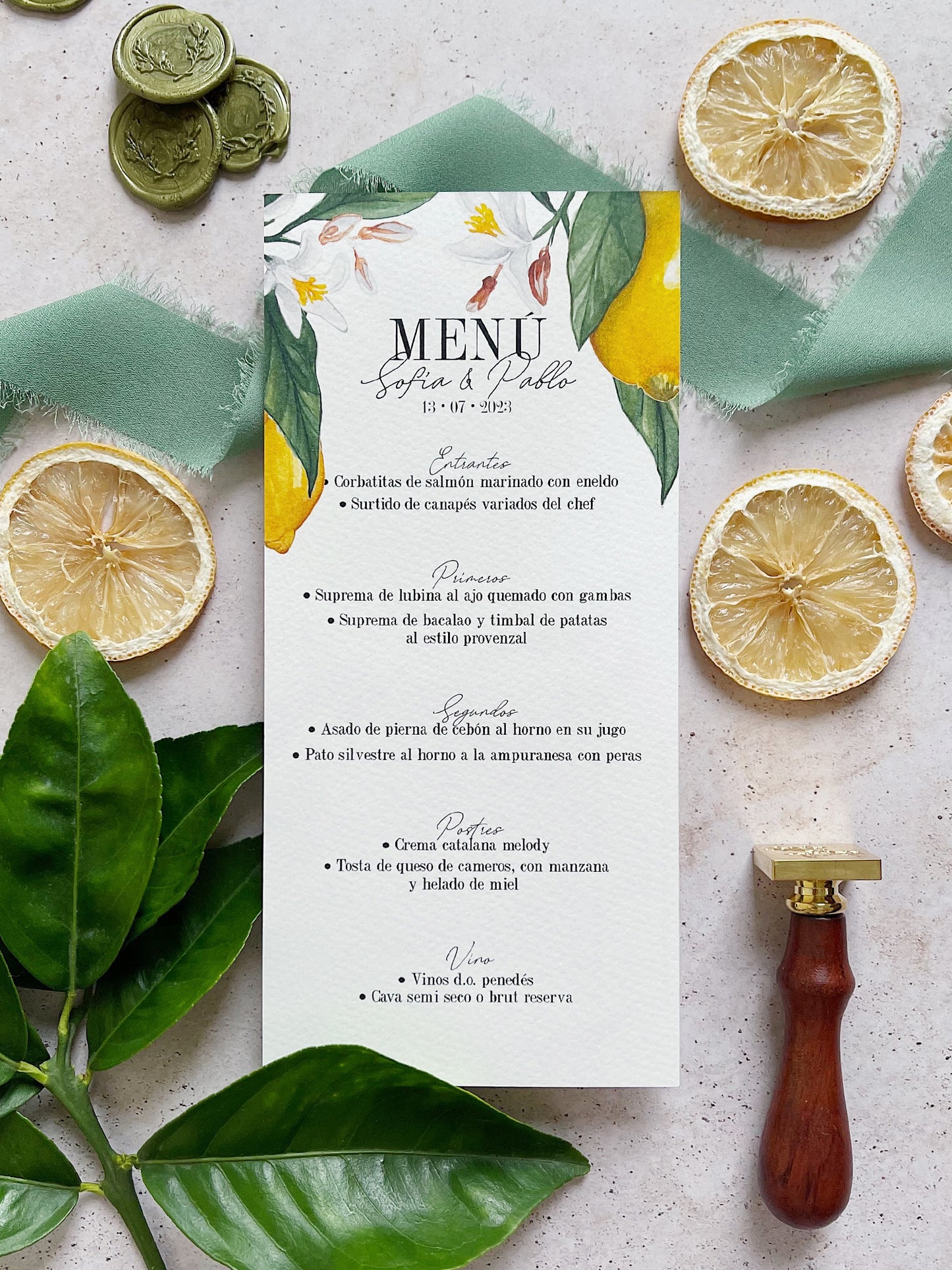 Menú de Boda Limón