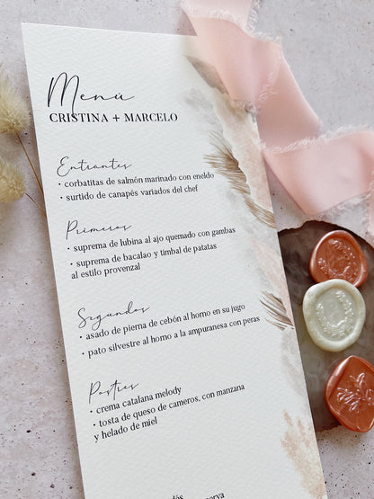 Menú de Boda Pampas