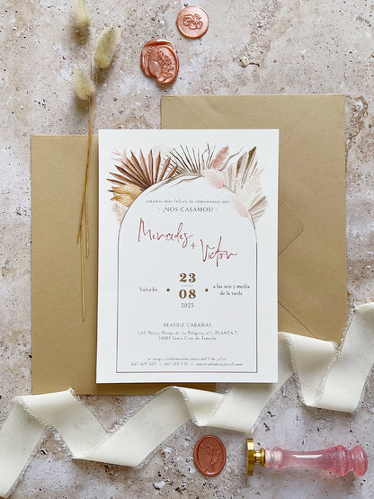 Invitación de Boda Bohemia