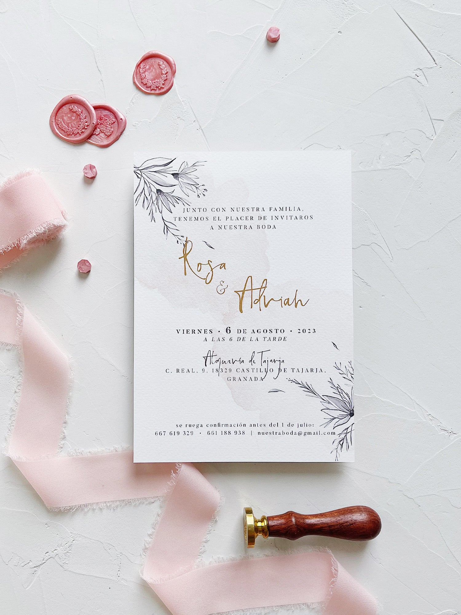 Invitación de Boda floral